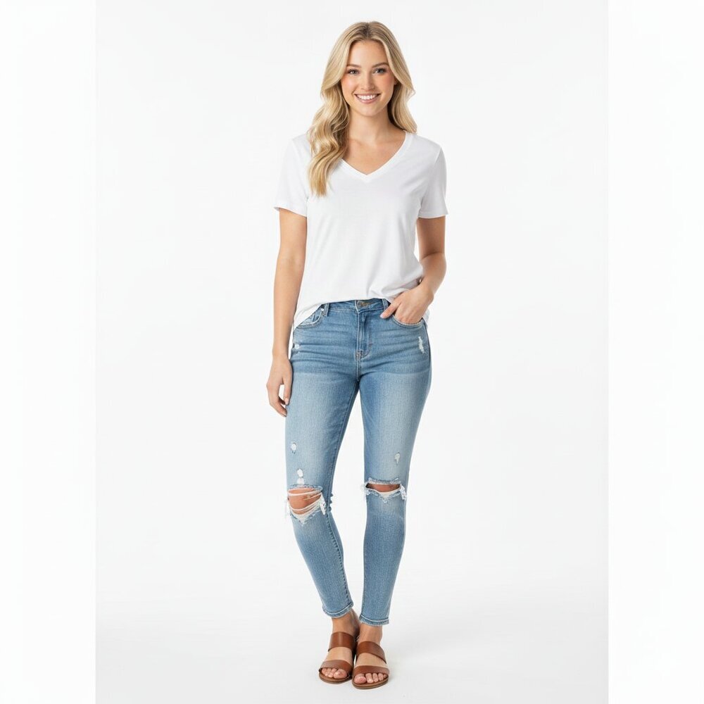 Splendid Size Small White Basic T-Shirt - image 1